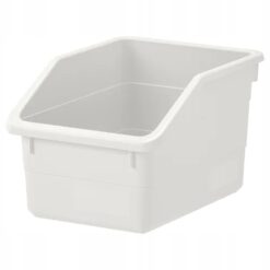 IKEA SOCKERBIT POJEMNIK Z POKRYWKĄ BIAŁY 19X26X15 CM