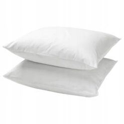 IKEA DVALA POSZEWKA PODUSZKI BIAŁA 50X60 CM 2 SZT.