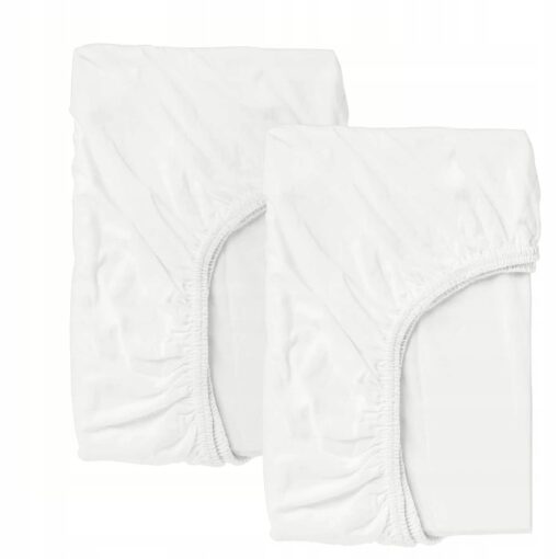 IKEA LEN PRZEŚCIERADŁO DZIECIĘCE BIAŁE 120x60- 2 SZT.