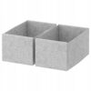 IKEA KOMPLEMENT PUDEŁKO ORGANIZER SZARY 15X27X12 CM 2 SZT