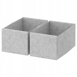 IKEA KOMPLEMENT PUDEŁKO ORGANIZER SZARY 15X27X12 CM 2 SZT