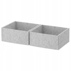 IKEA KOMPLEMENT PUDEŁKO ORGANIZER SZARY 25X27X12 CM 2 SZT