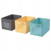 IKEA UPPRYMID PUDEŁKO CZARNE / ZÓŁTE / TURKUS 18X27X17