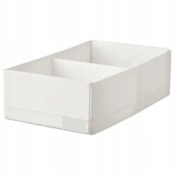 IKEA STUK PUDEŁKO Z PRZEGRÓDKAMI BIAŁE 20X34X10 CM
