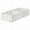 IKEA STUK PUDEŁKO Z PRZEGRÓDKAMI BIAŁE 20X51X10 CM