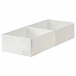 IKEA STUK PUDEŁKO Z PRZEGRÓDKAMI BIAŁE 20X51X10 CM