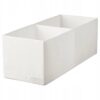 IKEA STUK PUDEŁKO Z PRZEGRÓDKAMI BIAŁE 20X51X18 CM