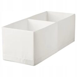 IKEA STUK PUDEŁKO Z PRZEGRÓDKAMI BIAŁE 20X51X18 CM