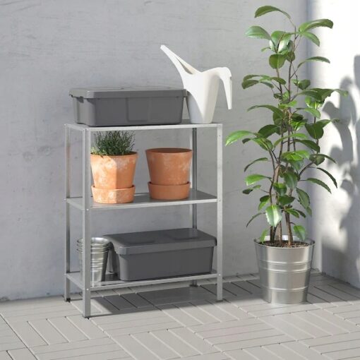 IKEA HYLLIS REGAŁ NA WEWNĄTRZ / ZEWNĄTRZ STAL 60x27x74 - obrazek 2