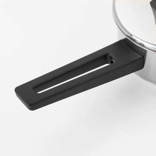 IKEA SNITSIG RONDEL Z POKRYWKĄ GARNEK STALOWY SREBRNY 1L - obrazek 3