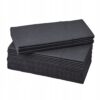 IKEA MOTTAGA SERWETKI CZARNY WZÓR 38x38 CM 25 SZT