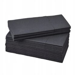 IKEA MOTTAGA SERWETKI CZARNY WZÓR 38x38 CM 25 SZT