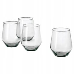 IKEA IVRIG SZKLANKA ZESTAW 4 SZTUKI SZARE 450 ML