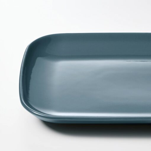 IKEA FARGKLAR TALERZ Z POŁYSKIEM TURKUS 30x18 CM 4 SZT. - obrazek 4