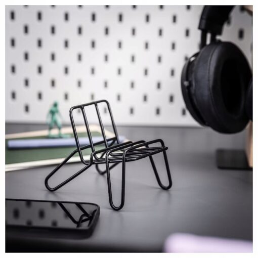 IKEA KRUBBET UCHWYT DO TELEFONU CZARNY 10x10x12cm - obrazek 3