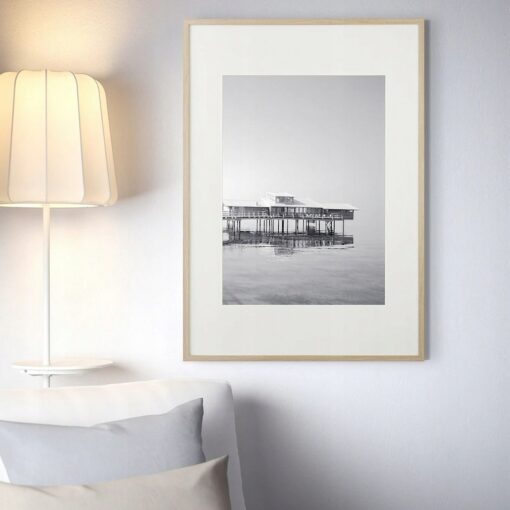 IKEA RIBBA RAMKA DĄB BEJCOWANY NA BIAŁO 70x100 CM - obrazek 3