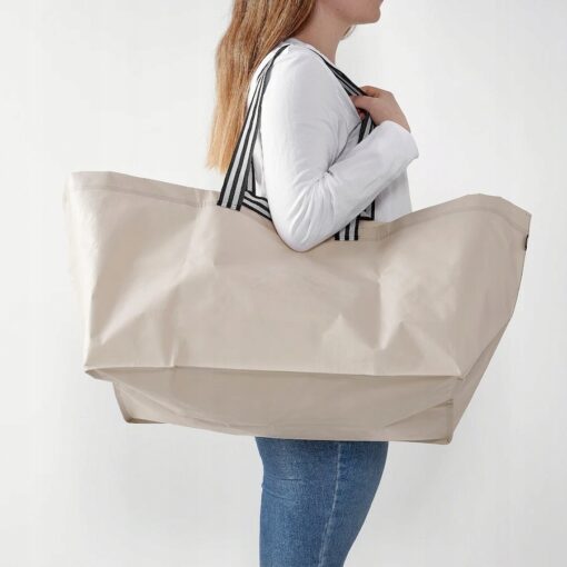 IKEA GORSNYGG TORBA NA ZAKUPY DUŻA BEŻOWA 71 LITRÓW 57x37x39 CM - obrazek 3