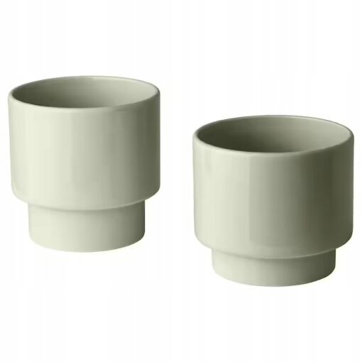 IKEA DRAKFRUKT OSŁONKA DONICZKI ZIELONY 15CM 2 SZT