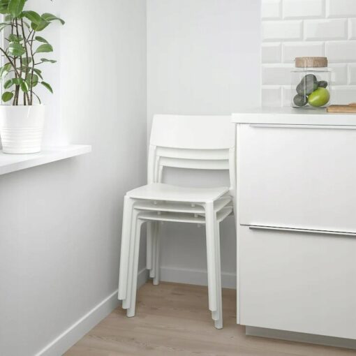 IKEA JANINGE KRZESŁO BIAŁE 50x46x76 CM - obrazek 3