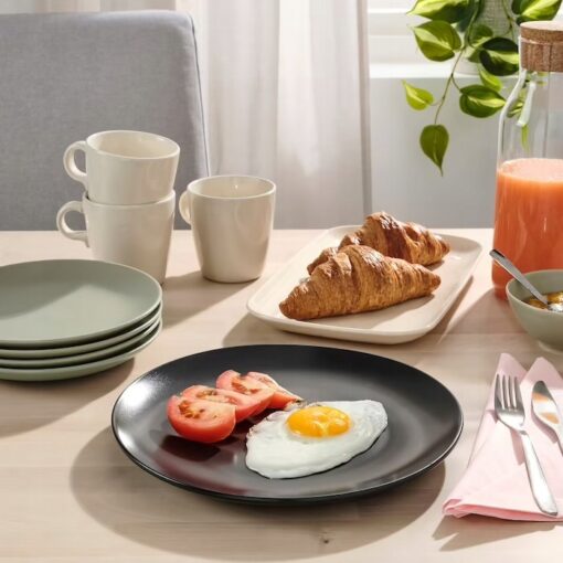 IKEA FARGKLAR TALERZ CIEMNOSZARY 26 CM 4 SZT. - obrazek 2
