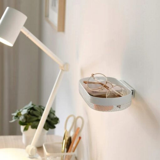 IKEA DRONJONS PÓŁKA ŚCIENNA NA AKCESORIA BIAŁA - obrazek 2