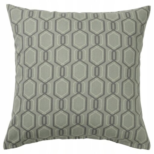 IKEA JATTEPOPPEL POSZEWKA ZIELONA / SZARA 50x50 CM