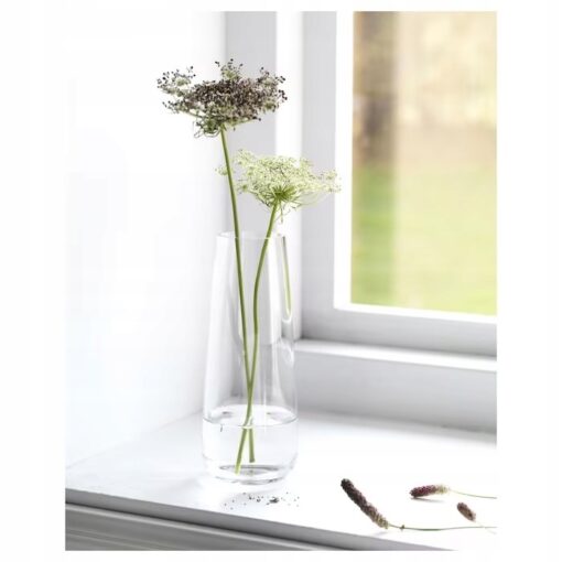 IKEA BERAKNA WAZON SZKLANY BEZBARWNY 15 CM - obrazek 2