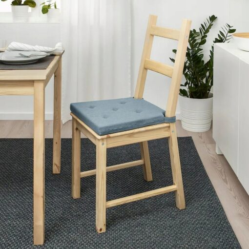 IKEA JUSTINA PODUSZKA NA KRZESŁO SZARE /NIEBIESKIE - obrazek 2