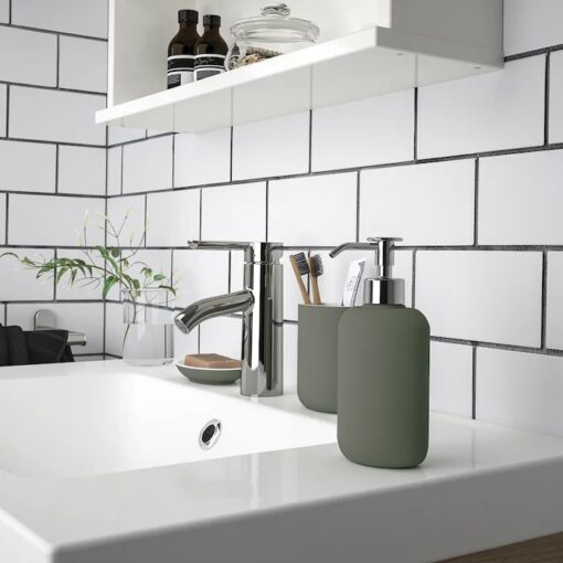 IKEA EKOLN DOZOWNIK MYDŁA SZARY / ZIELONY - obrazek 3