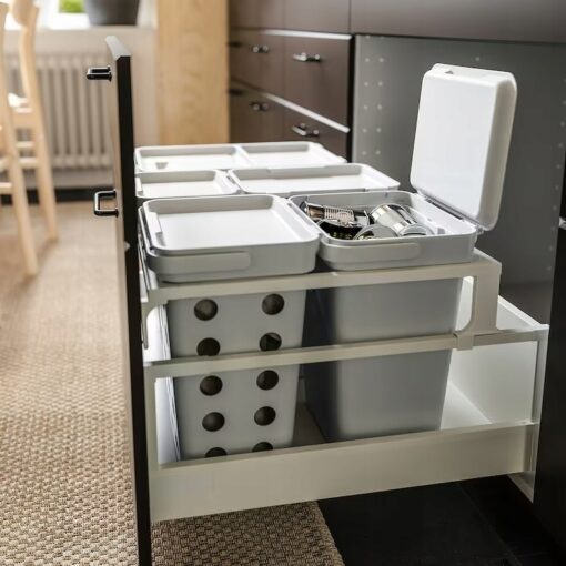 IKEA HALLBAR KOSZ Z POKRYWĄ NA ODPADY BIO 10 L - obrazek 3