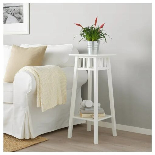 IKEA LANTLIV STOJAK NA DONICZKĘ BIAŁY 78 CM - obrazek 2