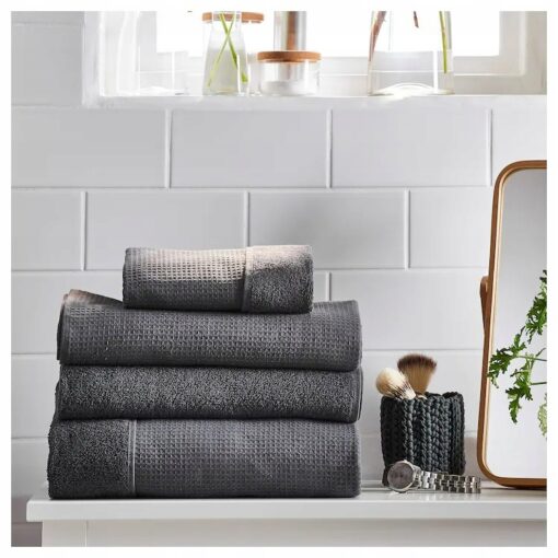 IKEA SALVIKEN RĘCZNIK DO RĄK KOLOR ANTRACYT 50x100 - obrazek 5