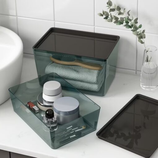 IKEA KUGGIS POJEMNIK Z POKRYWKĄ CZARNY - obrazek 4