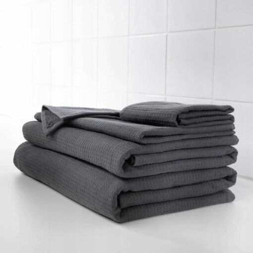 IKEA SALVIKEN RĘCZNIK DO RĄK KOLOR ANTRACYT 50x100 - obrazek 4