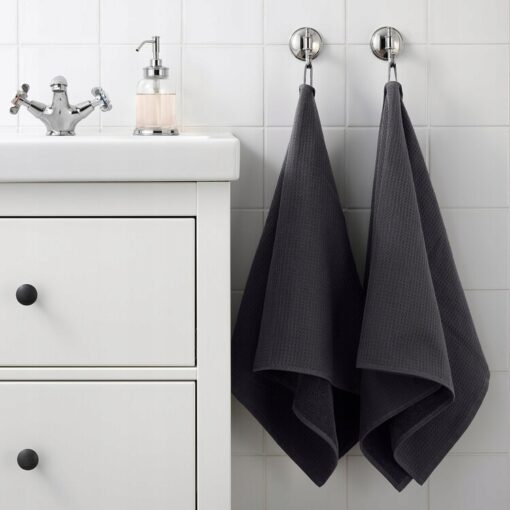 IKEA SALVIKEN RĘCZNIK DO RĄK KOLOR ANTRACYT 50x100 - obrazek 2