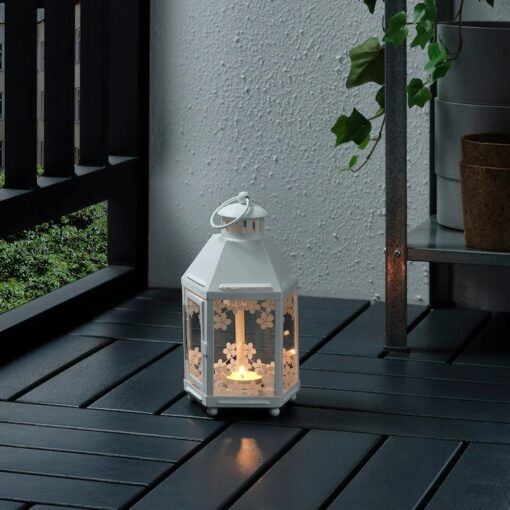 IKEA KRINGYNT LAMPION LATARENKA BIAŁY 21 CM - obrazek 2