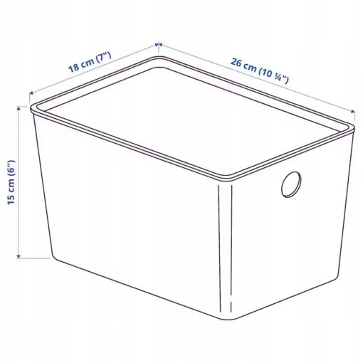 IKEA KUGGIS POJEMNIK Z POKRYWKĄ CZARNY PRZEZROCZ. - obrazek 6