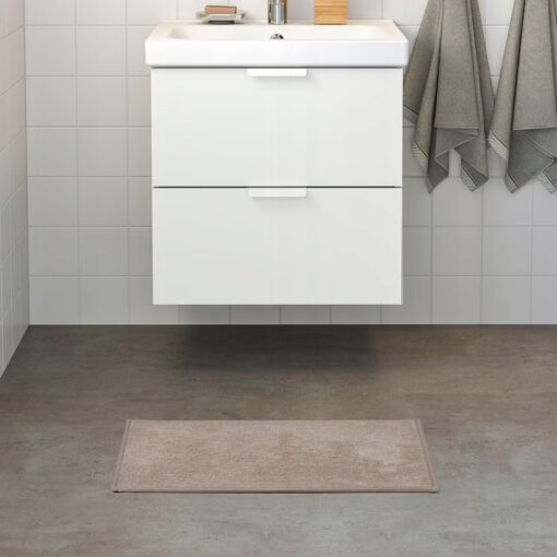 IKEA OSBYSJON DYWANIK ŁAZIENKOWY SZARY-BEŻ 40X90CM - obrazek 2