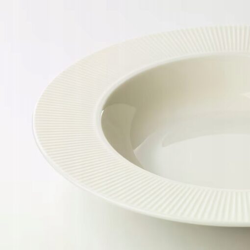 IKEA OFANTLIGT TALERZ GŁĘBOKI OBIADOWY BIAŁY 24 CM - obrazek 2