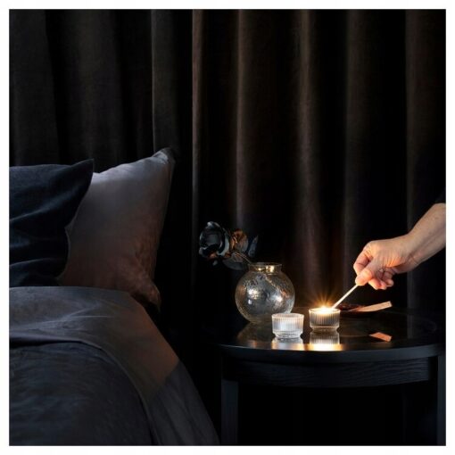 IKEA LOVTRAD ŚWIECZKI TEALIGHT RÓŻA I DREWNO SANDAŁOWE 30 SZT - obrazek 2
