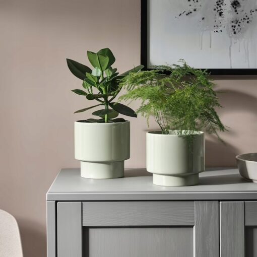 IKEA DRAKFRUKT OSŁONKA DONICZKI ZIELONY 15CM 2 SZT - obrazek 2