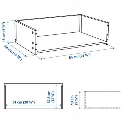 IKEA BESTA RAMA SZUFLADY KOLOR DĄB 60x15x40 cm - obrazek 2