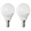 IKEA SOLHETTA ŻARÓWKA LED E14 470 LM KULA - 2 SZT.