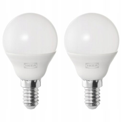 IKEA SOLHETTA ŻARÓWKA LED E14 470 LM KULA - 2 SZT.