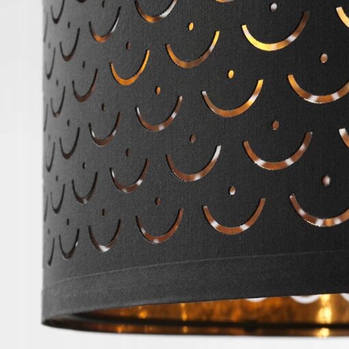 IKEA NYMO KLOSZ ABAŻUR CZARNY MOSIĄDZ 44 cm - obrazek 3