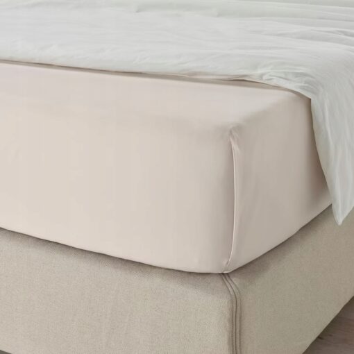 IKEA DVALA PRZEŚCIERADŁO BEŻOWE 240x260 CM - obrazek 3