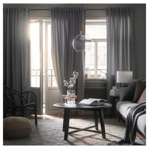 IKEA SANDSVINGEL ZASŁONA OKNA SZARA 2 SZT. 135x300 - obrazek 2