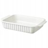 IKEA POETISK NACZYNIE ŻAROODPORNE KREMOWE 34x23 CM