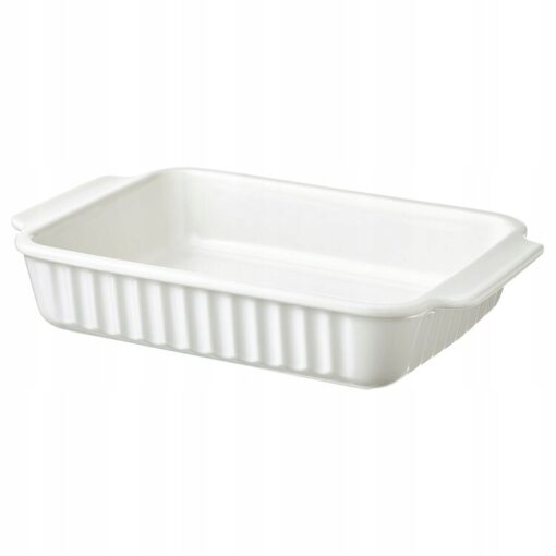 IKEA POETISK NACZYNIE ŻAROODPORNE KREMOWE 34x23 CM