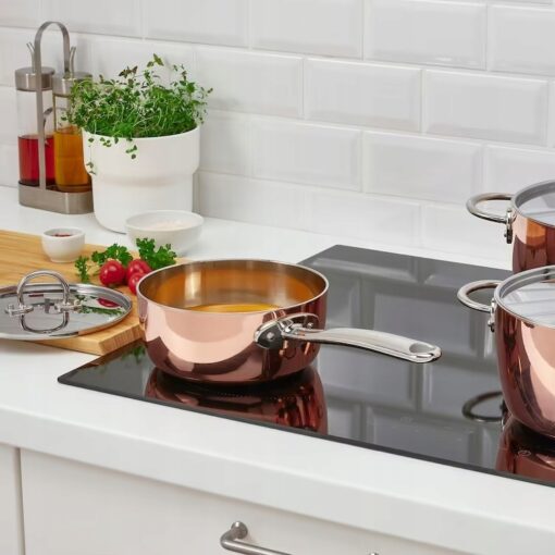 IKEA FINMAT RONDEL Z POKRYWKĄ MIEDŹ / STAL 1.5 L - obrazek 2